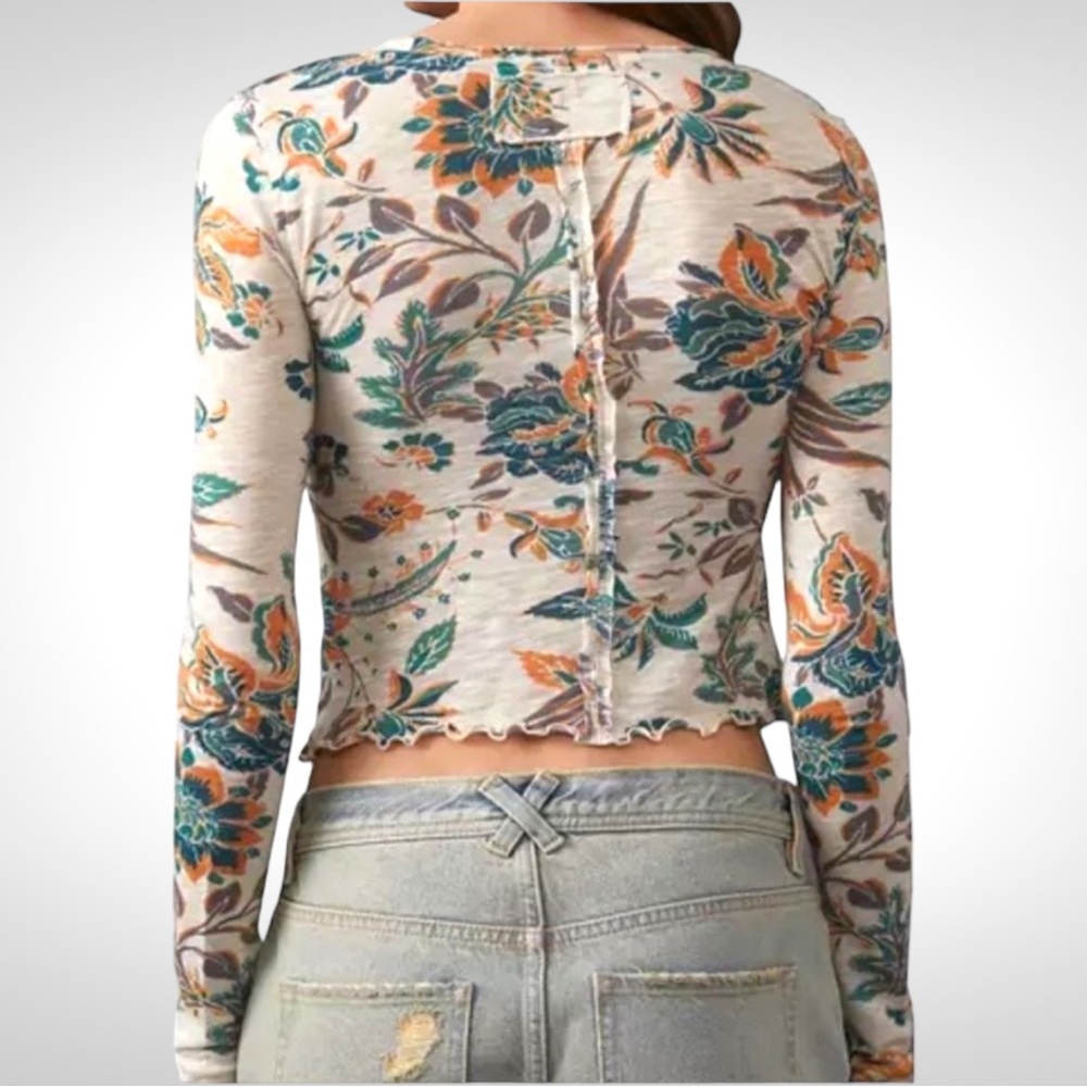 Free People Dreamed of You Long Sleeve Tee NWT - Picture 4 of 13